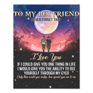 To My Boyfriend I Love You Photo Print