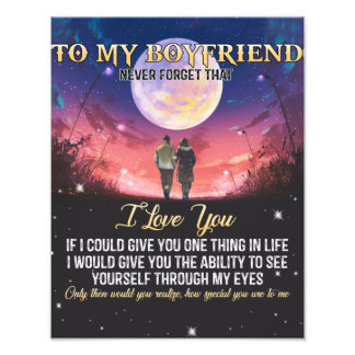 To My Boyfriend I Love You Photo Print