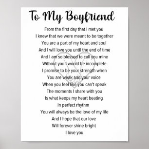 To My Boyfriend  Poster