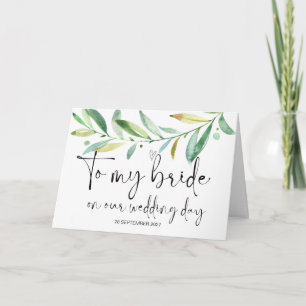 To My Bride From Groom Getting Married Our Wedding Card