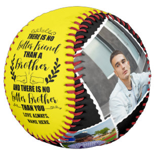 To My Brother gift From Brother or Friend & Photo Softball