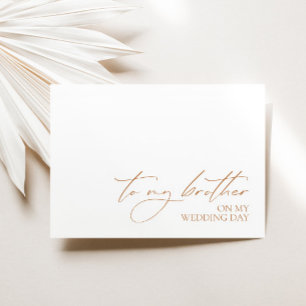 "To My Brother" Morning Wedding Message Clean Card