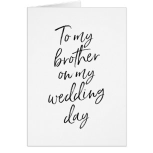 To my brother on my wedding   Hand Lettered