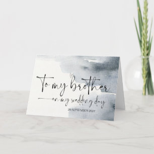 To My Brother on Wedding Day Thank You Bride Groom Card