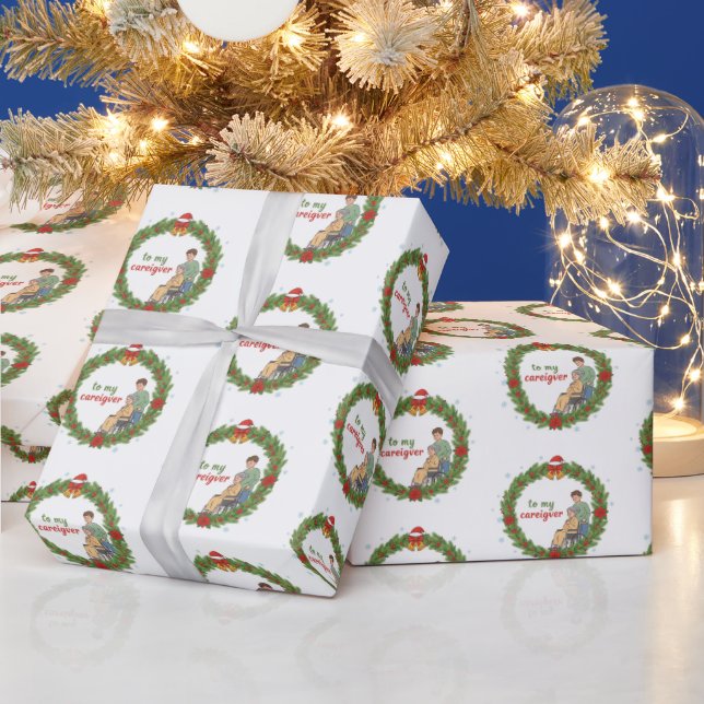 To My Caregiver Christmas Wrapping Paper (Holidays)