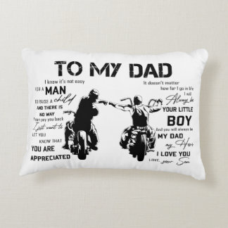 To My Dad Accent Pillow