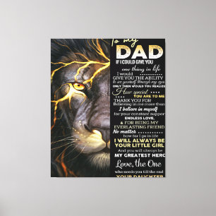 To my dad funny quotes for daddy canvas print