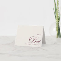To My Dad On My Wedding Day Message Card
