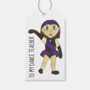 To My Dance Teacher Jazz Dancer Recital Class Gift Tags