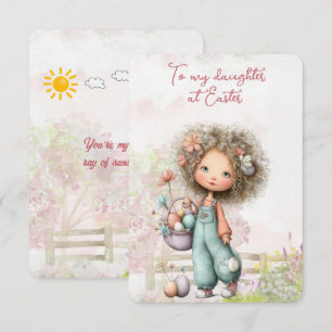 To my daughter at Easter Card