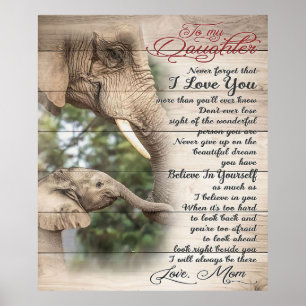 TO MY DAUGHTER   Best Family Present Poster