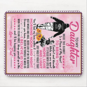 To My Daughter Birthday Gift, Cute Dad Baby Gift Mouse Pad