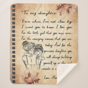 To My Daughter Birthday Gift, Cute Mom Baby Gift Sherpa Blanket