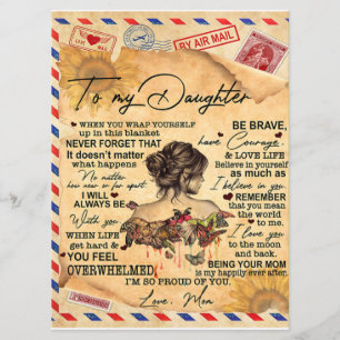 To My Daughter Butterflies Birthday Gift Idea Menu