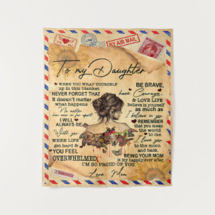 To My Daughter Butterflies Birthday Gift Idea Tapestry