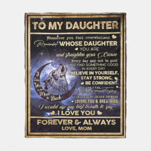 To My Daughter Butterflies Gift, Daughter Birthday Fleece Blanket