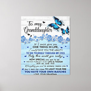 To My Daughter Butterfly Gift, Daughter Birthday Canvas Print