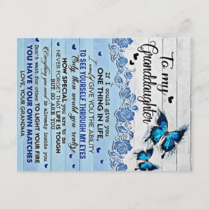 To My Daughter Butterfly Gift, Daughter Birthday Postcard