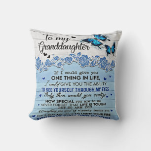 To My Daughter Butterfly Gift, Daughter Birthday Throw Pillow