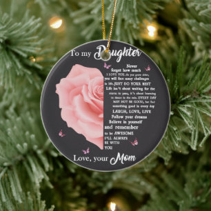 To my daughter ceramic ornament