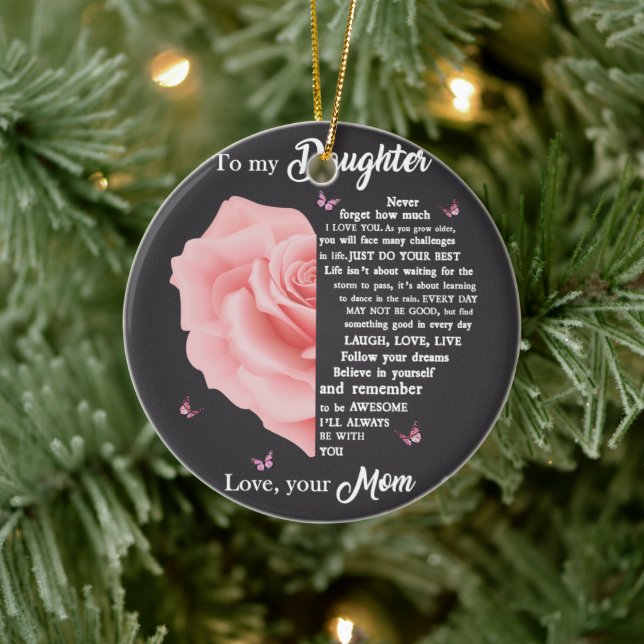 To my daughter ceramic ornament (Tree)