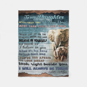 TO MY DAUGHTER   Cool Gift For Your Girl Fleece Blanket