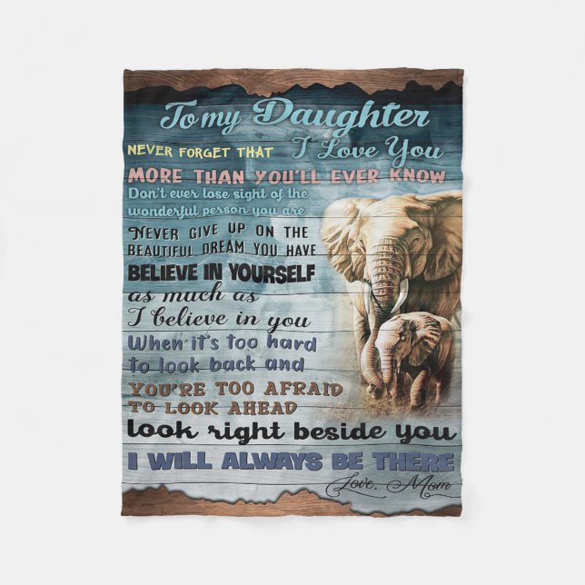 TO MY DAUGHTER | Cool Gift For Your Girl Fleece Blanket (Front)