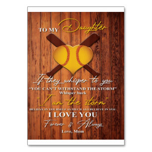 To My Daughter   Cute To My Daughter Gift Table Number