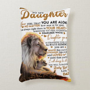 To My Daughter, Daughter Birthday Gift, Baby Girl Accent Pillow