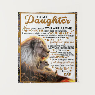 To My Daughter, Daughter Birthday Gift, Baby Girl Tapestry