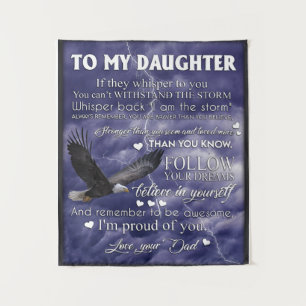 To My Daughter, Daughter Birthday Gift, Baby Girl Tapestry