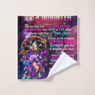To My Daughter, Daughter Birthday Gift, Baby Girl Wash Cloth