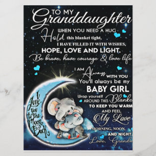 To My daughter Elephant Birthday Gift, Baby Gift Menu