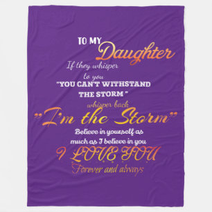 To my Daughter Fleece Blanket