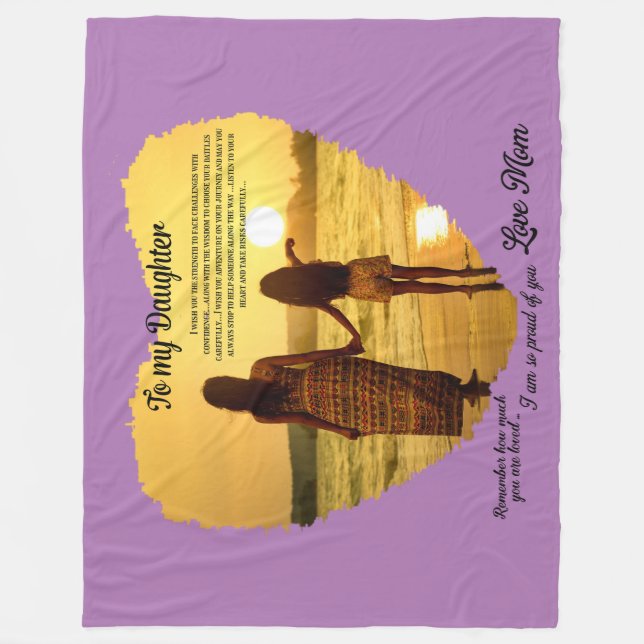 To my Daughter Fleece Blanket (Front)