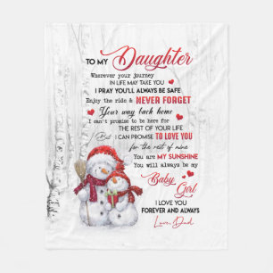 To my daughter fleece blanket