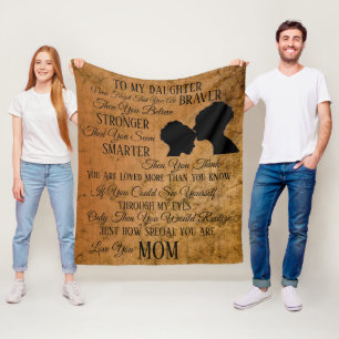 To My Daughter From Mom Fleece Blanket