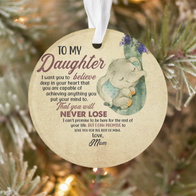 To my daughter from mom ornament (Tree)