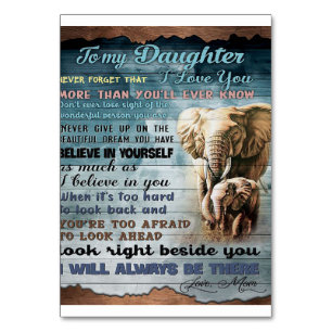 To My Daughter Funny Gift Family Present Table Number