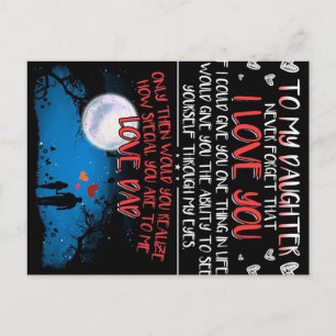 To My Daughter Gift   Best Family Gift Announcement Postcard