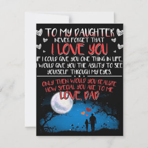 To My Daughter Gift Best Family Gift Invitation