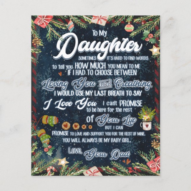 To My Daughter Gift, Christmas Letter To Daughter Flyer (Front)