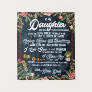 To My Daughter Gift, Christmas Letter To Daughter Tapestry