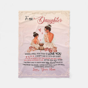 To My Daughter Gift, Daughter And Mom, Love Letter Fleece Blanket
