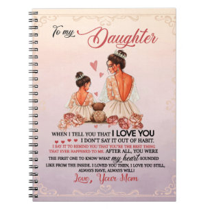 To My Daughter Gift, Daughter And Mom, Love Letter Notebook