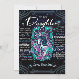 To My Daughter Gift, Letter To Daughter From Dad Holiday Card