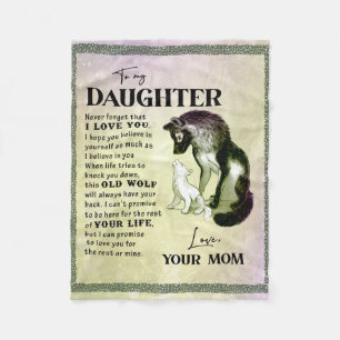 To My Daughter Gift, Love Letter Daughter And Mom Fleece Blanket