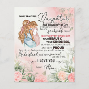 To My Daughter Gift, Love Letter Daughter And Mom Flyer