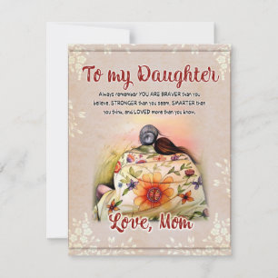 To My Daughter Gift, Love Letter Daughter And Mom Invitation