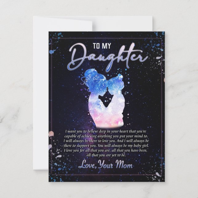 To My Daughter Gift, Love Letter Daughter And Mom Invitation (Front)